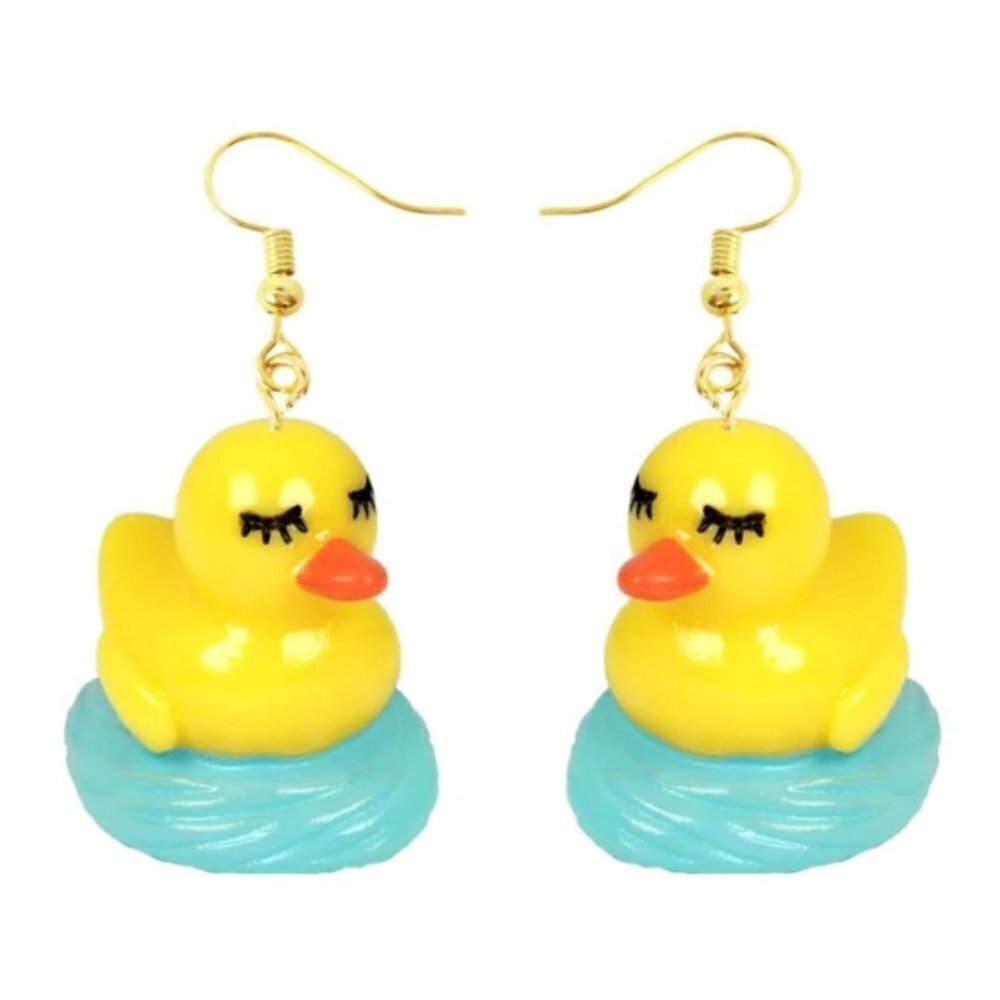 Rubber Duckie Drop Earrings NWOT